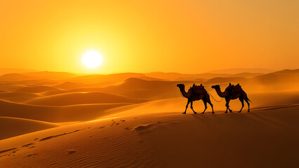 camel in the desert