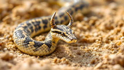 Obraz premium close up of a horned snake