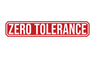 ZERO TOLERANCE rubber stamp vector illustration on white background