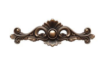 Ornate Brass Scroll Design: A classic and elegant scroll design featuring intricate details and a central orb, crafted in gleaming brass with a timeless appeal.  