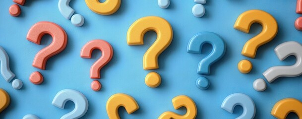 A bunch of blue, yellow