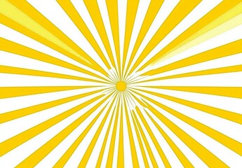 Obraz premium illustration with a yellow ray-like background and a white center, featuring a simple, flat design in a cartoon style.