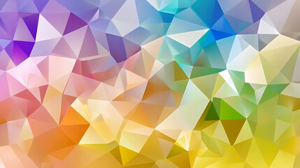Fototapeta premium Vivid Triangle Mosaic Abstract with Multicolor Geometric Polygon Backdrop for Modern Design Projects