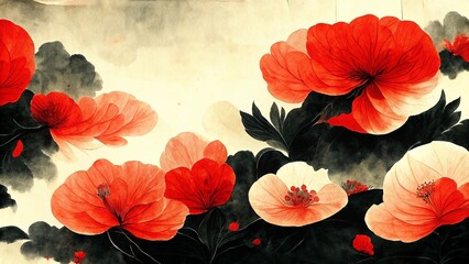 Watercolor abstract flowers. Pink floral illustration. Interior floral painting. Fine art. Wall art. Wedding invitation design. vintage delicate design. poster, and design for the interior. pastel, 