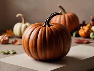 Autumn Pumpkin Still Life – Vibrant Colors, Soft Shadows & Warm Seasonal Aesthetic