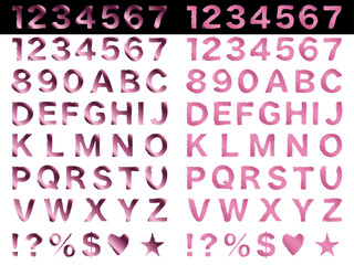 文字、筆、3ピンク