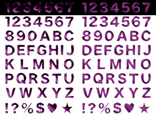 文字、筆、13紫