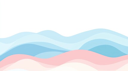 Abstract waves in soft pastel colors creating a serene background for creative projects