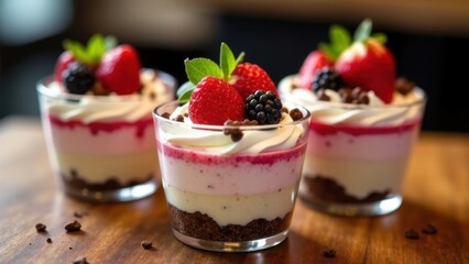 vanilla ice cream with berries