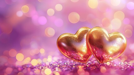 Obraz premium Romantic heart-shaped chocolates for valentine's day celebration on vibrant pink background