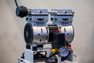 Close-up of a medical air pump