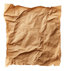 Crumpled brown paper texture, background concept for design, rustic and vintage style