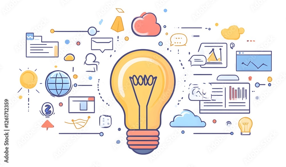 Poster idea generation with business icons
