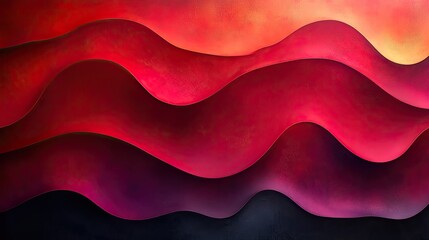 Abstract waves of red and orange hues flowing together, creating a dynamic, textured background