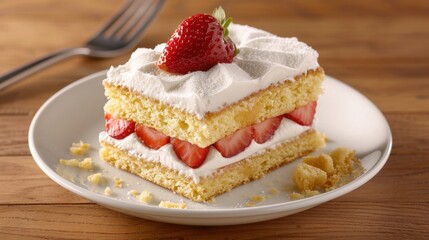 Fluffy Strawberry Shortcake: This classic dessert blends soft sponge cake, fresh strawberries, and whipped cream, creating a fluffy texture and a delightful mix of sweetness and creaminess.
