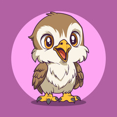 Fototapeta premium cute and funny osprey cartoon