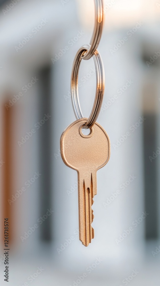 Poster minimalist real estate visual key and modern building model - streamlined property investment conten