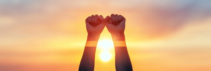 Modern Inspirational Imagery Diverse Team Unity Silhouettes against Sunset - Corporate Communication and Collaborative Success Storytelling in Dynamic Business Materials