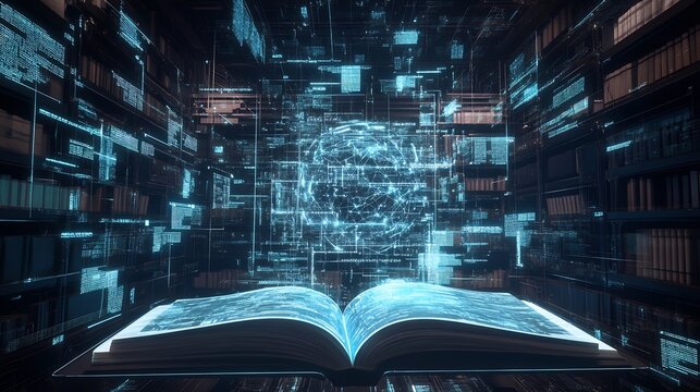 Futuristic AI powered storytelling assistant generating immersive narratives for books and films 