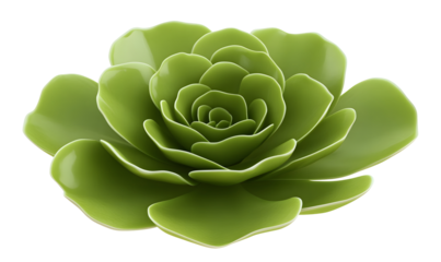 Green artificial rose, close-up, studio shot, design element