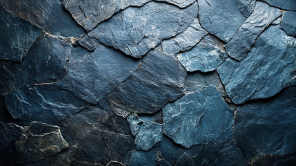 Dark grey slate texture background, exuding elegance and sophistication. The slate surface features intricate natural patterns, subtle veins, and a finely detailed rough yet refined texture