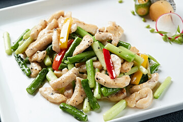 Sauteed Chicken Fillet with Asparagus