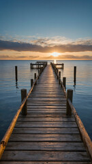 pier at sunset