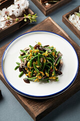 Chicken mushroom and cucumber salad