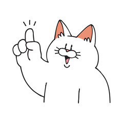 何か閃いた様子の猫