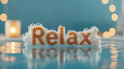 Scandinavian Spa Serenity Bubble Floating Relax in Hot Tub - National Hot Tub Day and Spring Equinox Luxury for Wellness Industry and Relaxation Retreats