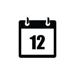calender icon, 12 calender icon with white background