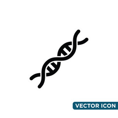 Simple DNA Icon Design Template 