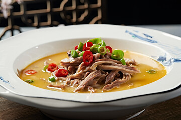 Spicy and sour pork belly shreds