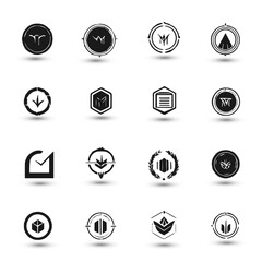 Set collection icon brand identity company logo design ideas vector