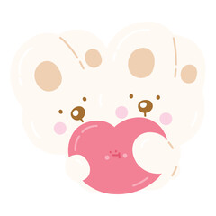 Cute Rabbit with Heart