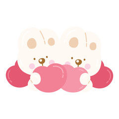 Cute Rabbit with Heart