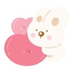 Cute Rabbit with Heart