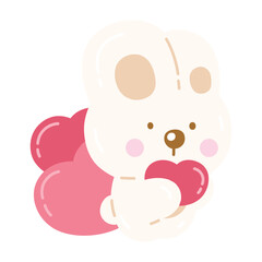 Cute Rabbit with Heart