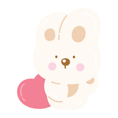Cute Rabbit with Heart