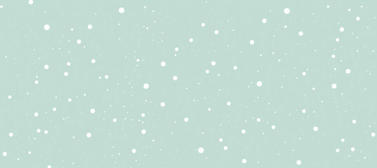  Light green background with white dots, a cute and seamless pattern