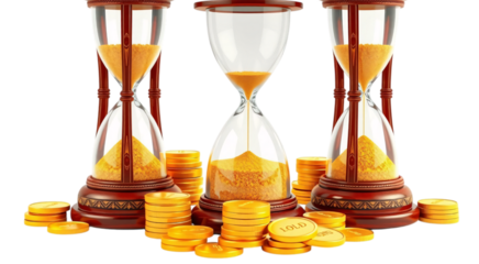 Time And Money Hourglass Concept