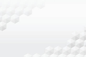 Abstract modern hexagon background. White and grey honey geometric texture. Vector art illustration