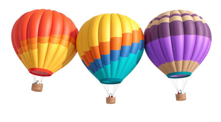 Obraz premium Colorful Hot Air Balloons In Flight