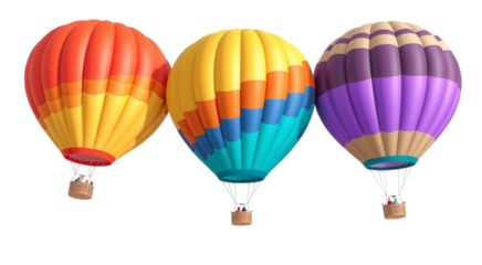 Colorful Hot Air Balloons In Flight