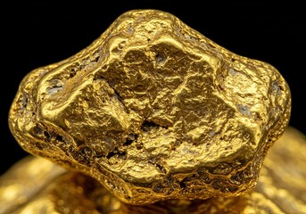 Raw Gold Nugget Close-Up