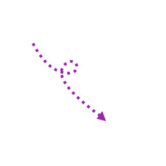 purple dotted line arrow