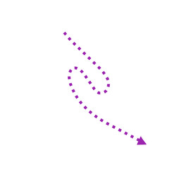purple dotted line arrow