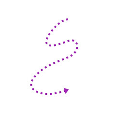 purple dotted line arrow