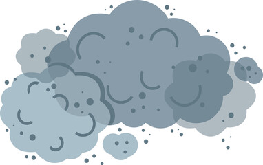 Dust or black smoke abstract shape