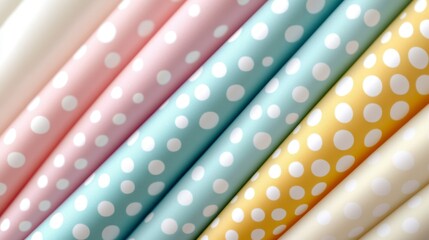 Obraz premium Multicolored Dotted Fabric Swatches